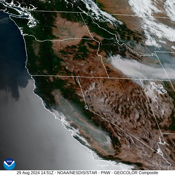 Thursday morning’s satellite shows light smoke over Southwest Montana, with heavy smoke from Idaho wildfires staying south of the Treasure State.